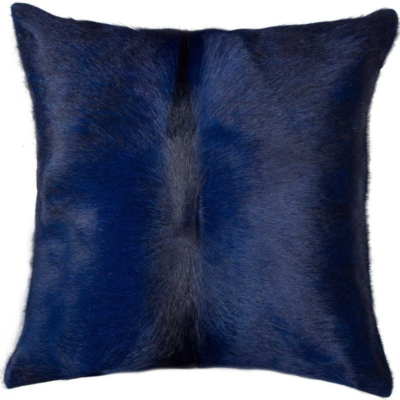 18" Navy Cowhide Throw Pillow - Home Decor