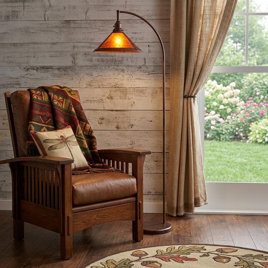 65" Rusted Traditional Shaped Floor Lamp With Rust Empire Shade - Lighting