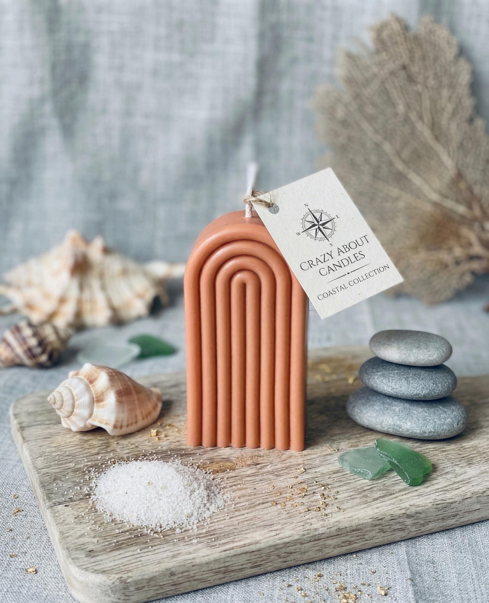 3" Almond French Market Scented Candle Round Pillar - Home & Garden