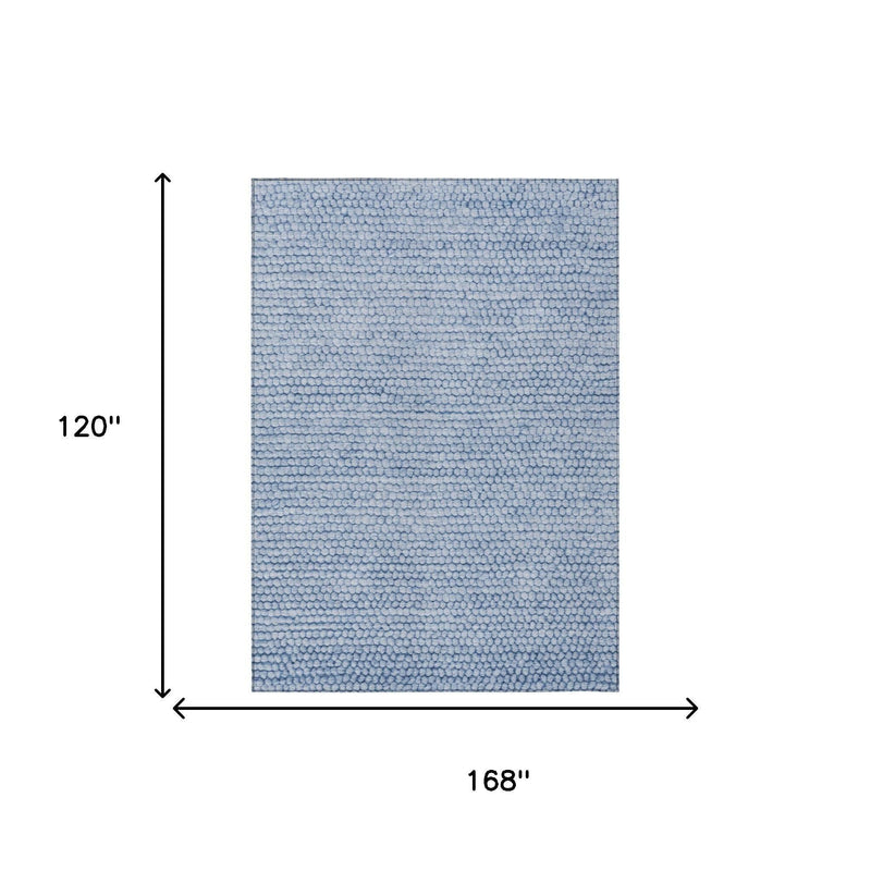 168 x 120 in blue washable indoor/outdoor area rug, rectangular shape