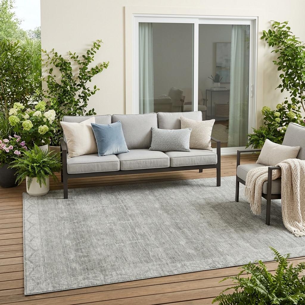 5' X 8' Taupe And Brown Tribal Washable Indoor Outdoor Area Rug - Sports & Outdoor
