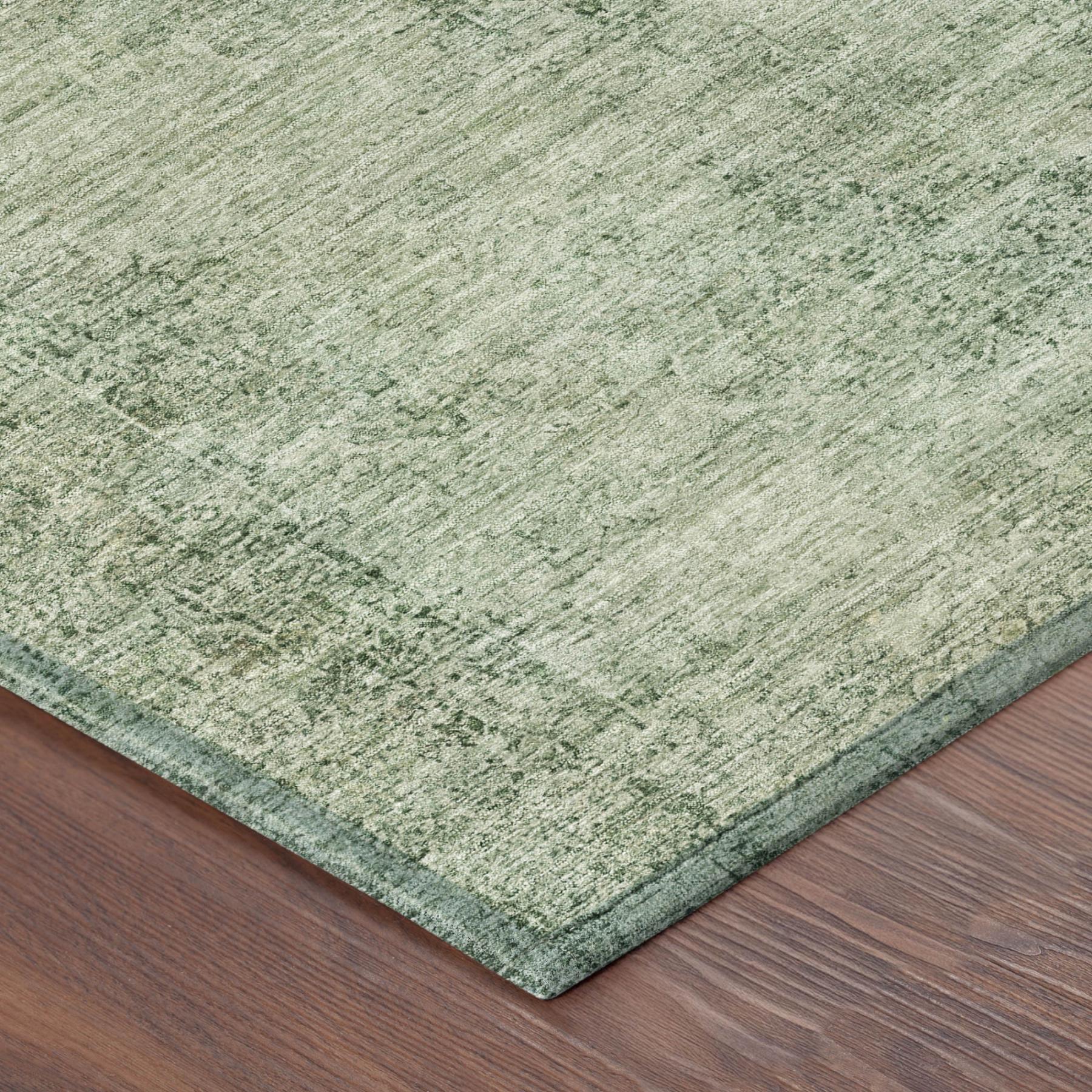 10' X 14' Green And Sage Oriental Washable Indoor Outdoor Area Rug - Sports & Outdoor
