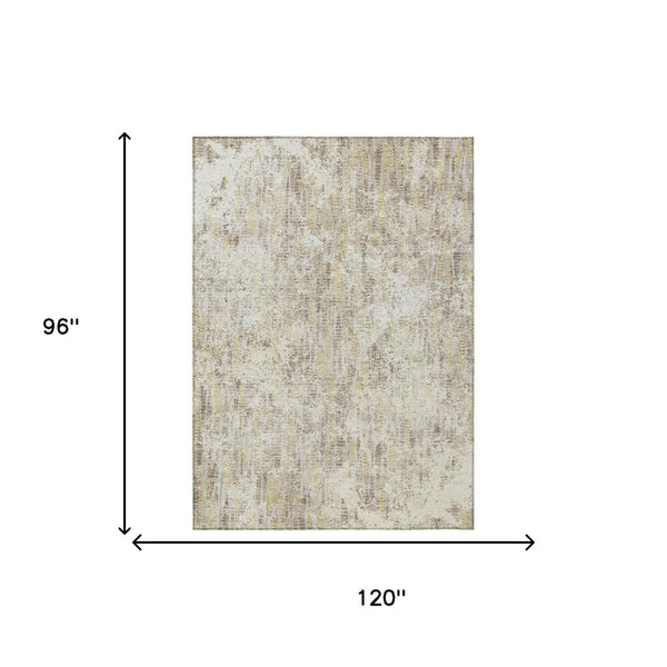 8 x 10 ivory and silver abstract washable area rug, rectangular flat weave