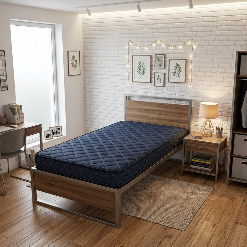 6" Navy Blue Twin Memory Foam Water Resistant Mattress - Bed & Bath
