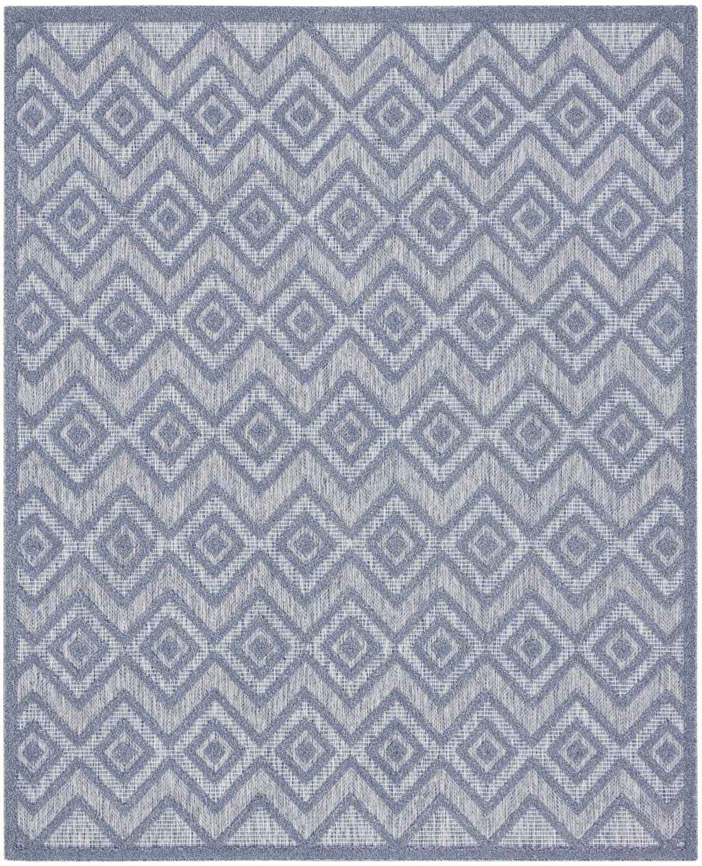 8' X 10' Blue Indoor Outdoor Area Rug