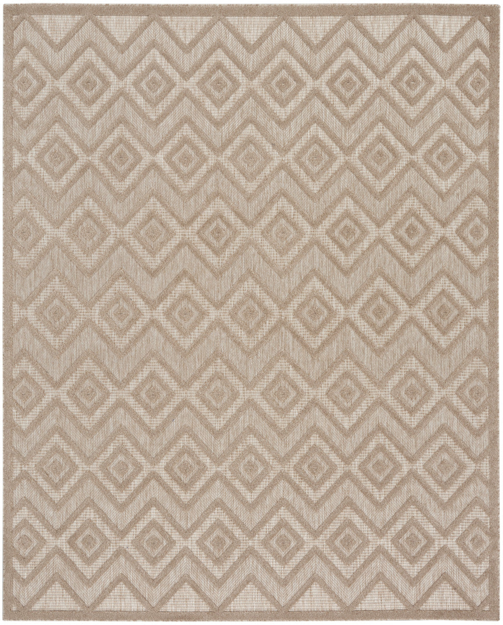 7' X 10' Beige Indoor Outdoor Area Rug - Outdoor