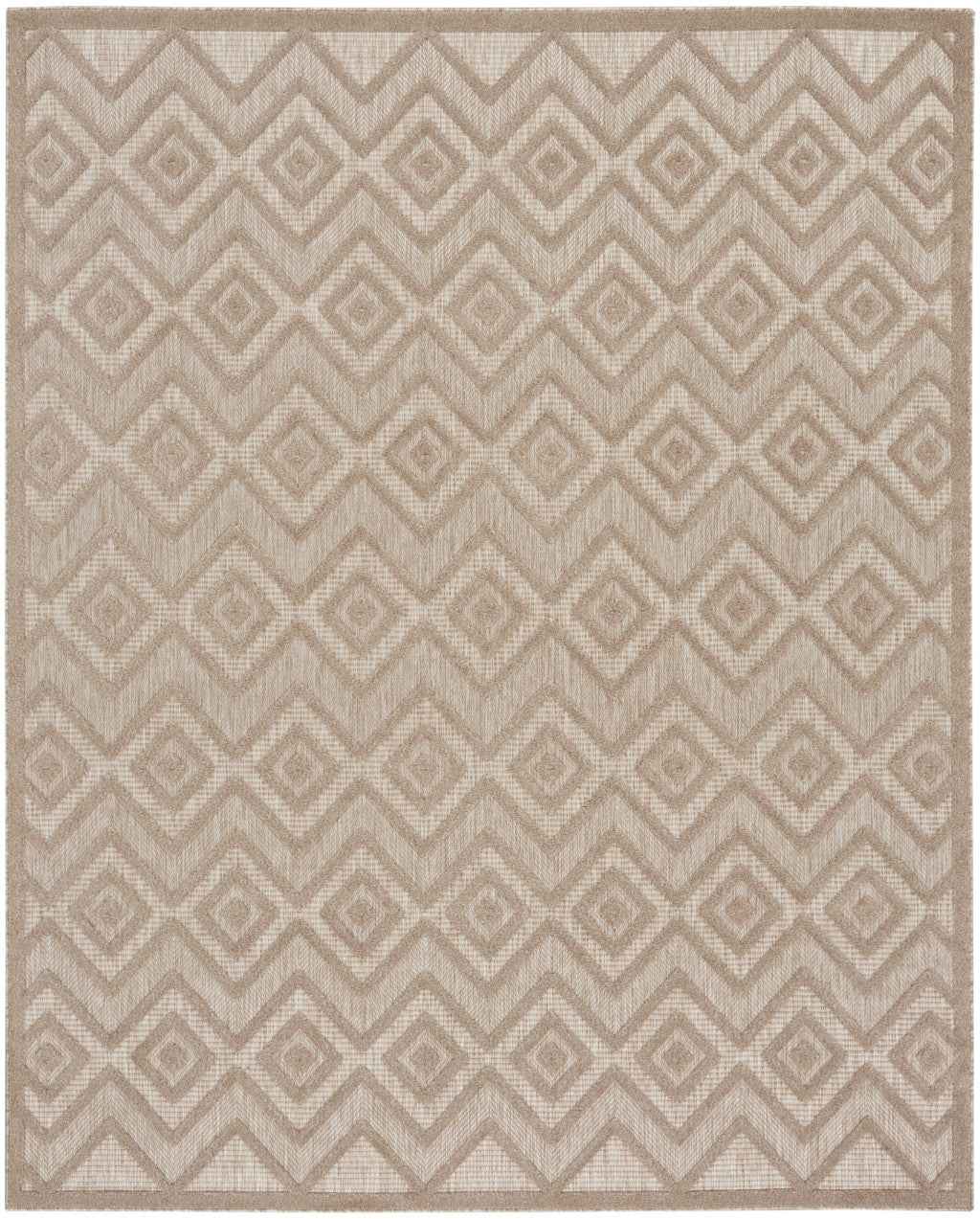 8' X 10' Beige Indoor Outdoor Area Rug