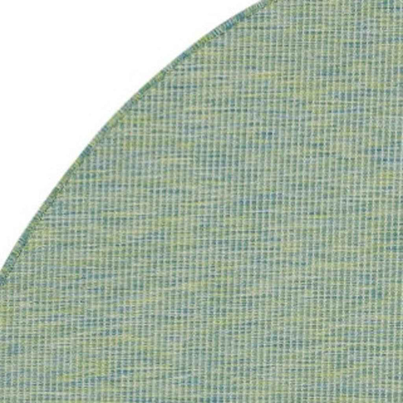 6' Blue Round Power Loom Area Rug