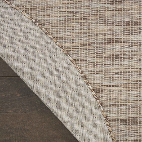 6' Beige Round Power Loom Area Rug