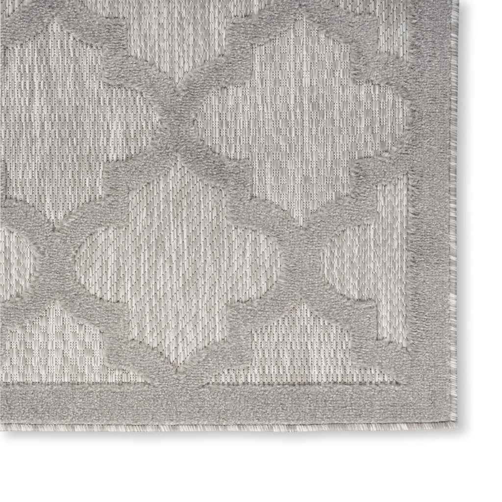 7' X 10' Gray Indoor Outdoor Area Rug