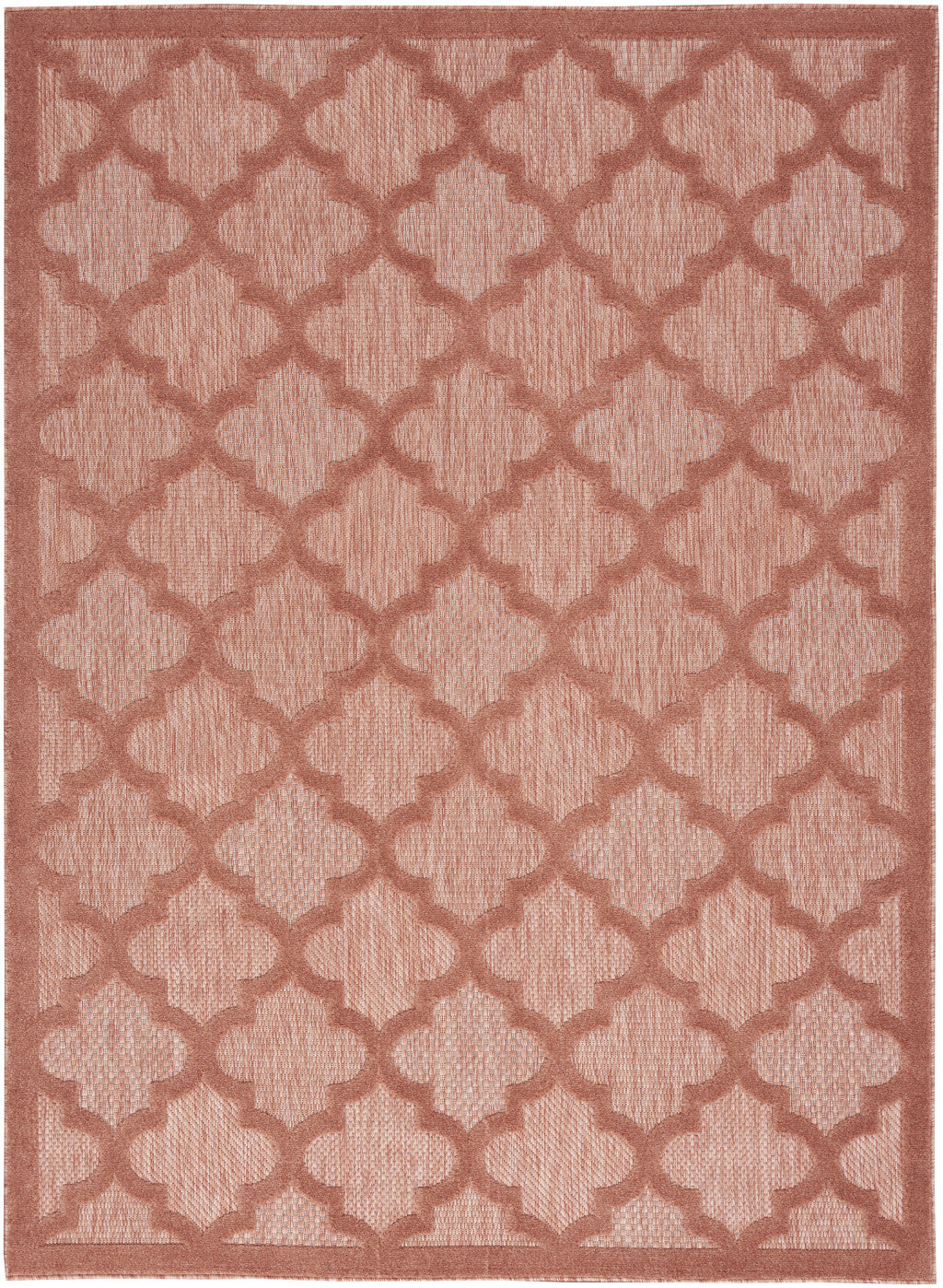 6' X 9' Coral Orange Indoor Outdoor Area Rug - Outdoor