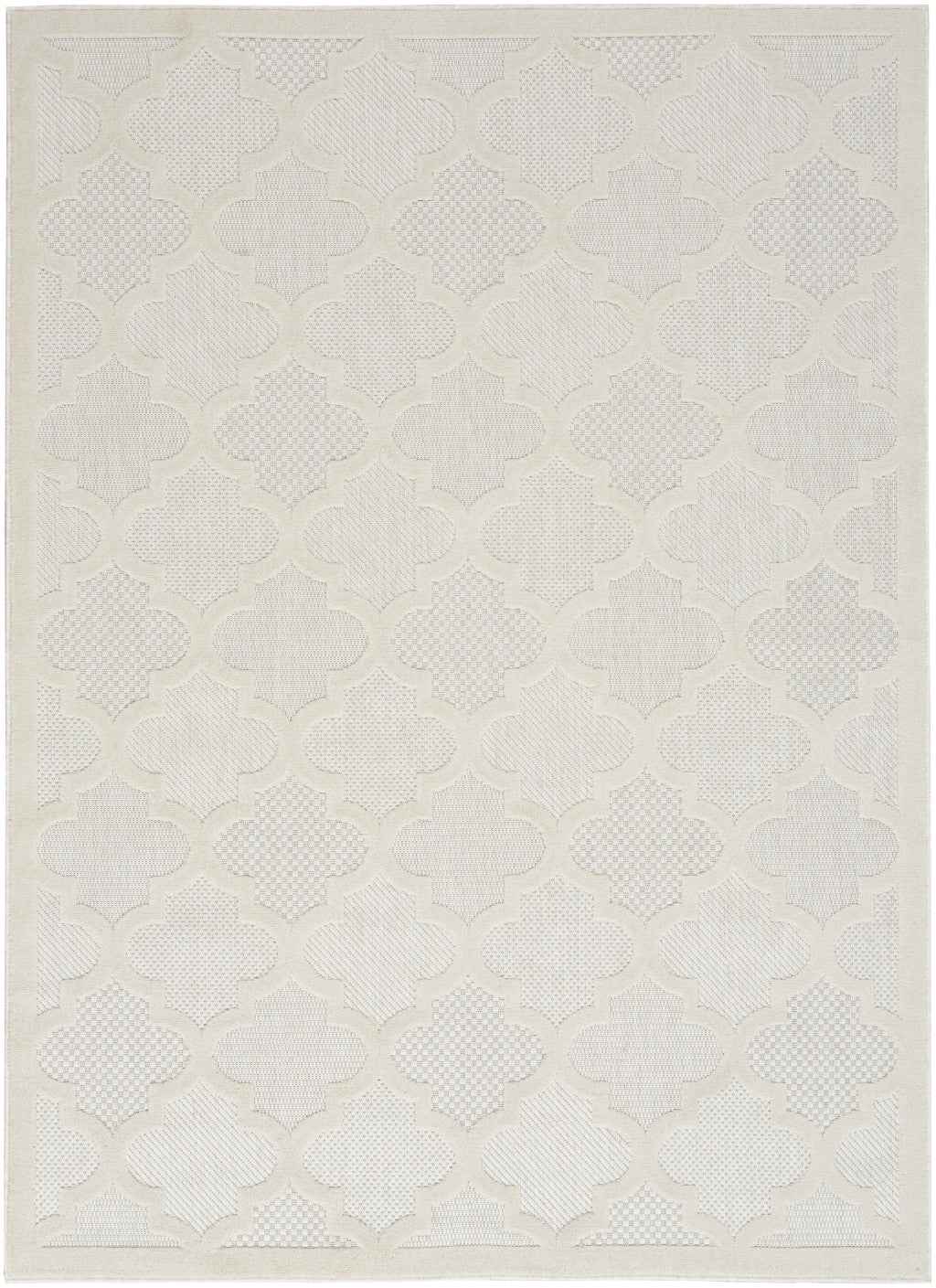 6' X 9' Cream Geometric Flatweave Area Rug