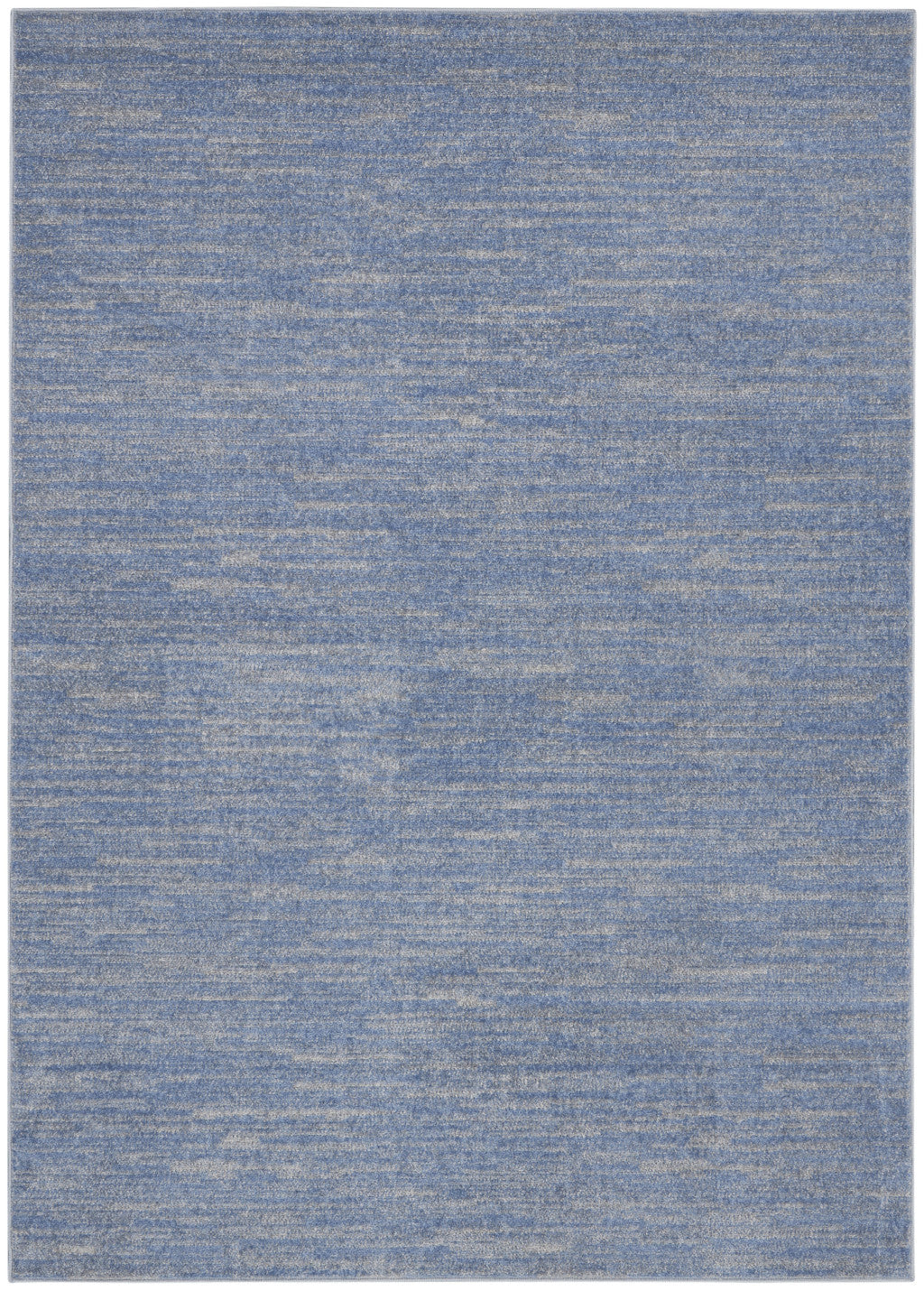 5' X 7' Blue And Gray Indoor Outdoor Area Rug - Outdoor