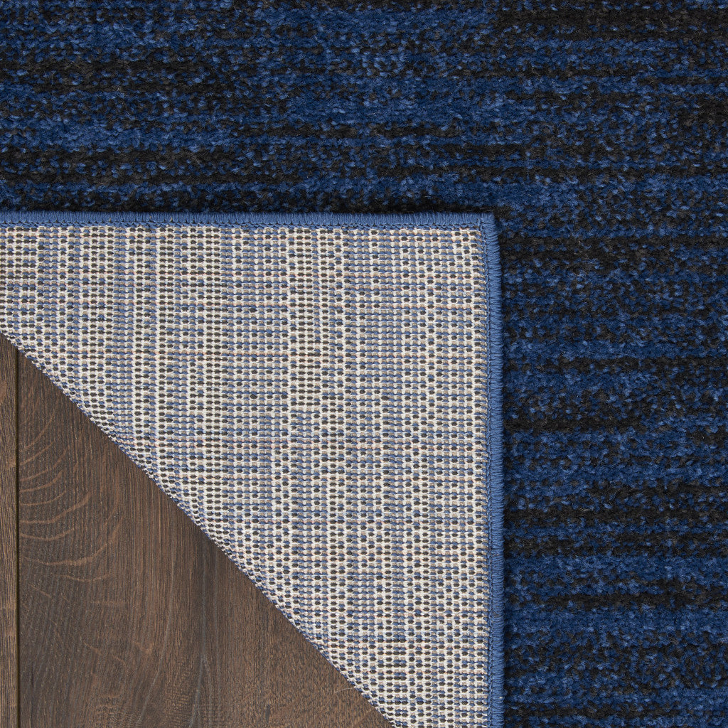 2' X 4' Midnight Blue Stain Resistant Indoor Outdoor Area Rug - Outdoor