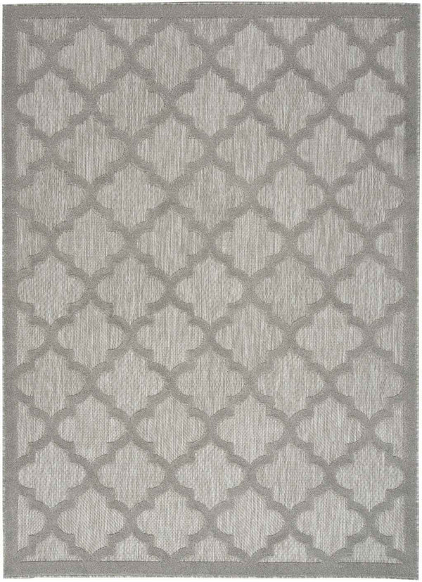 5' X 7' Gray Indoor Outdoor Area Rug