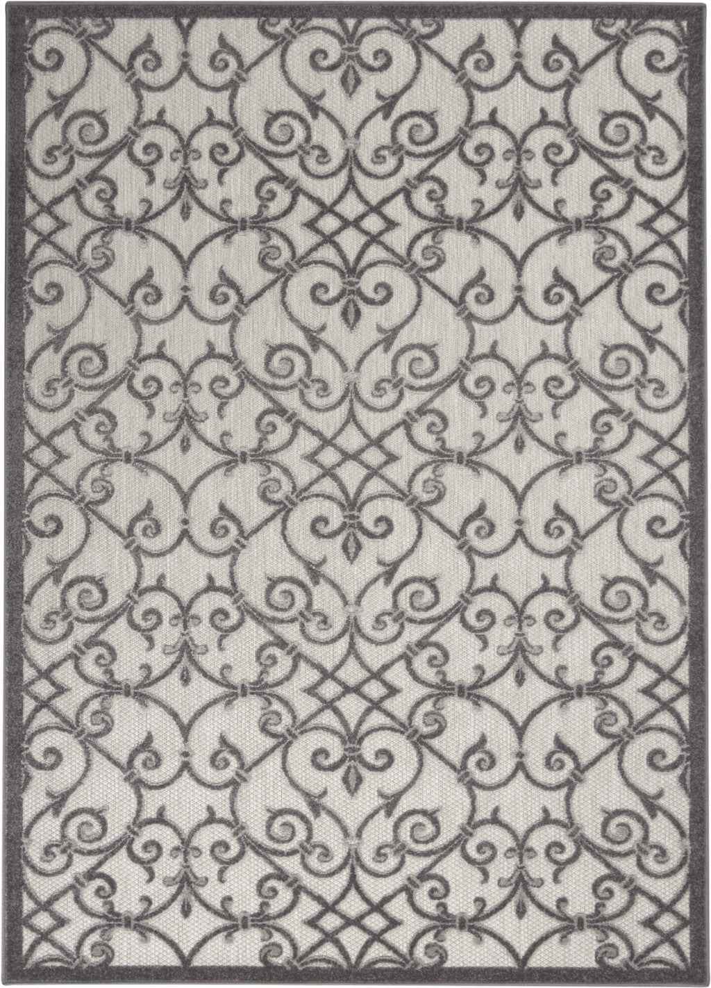 4' X 6' Gray Indoor Outdoor Area Rug
