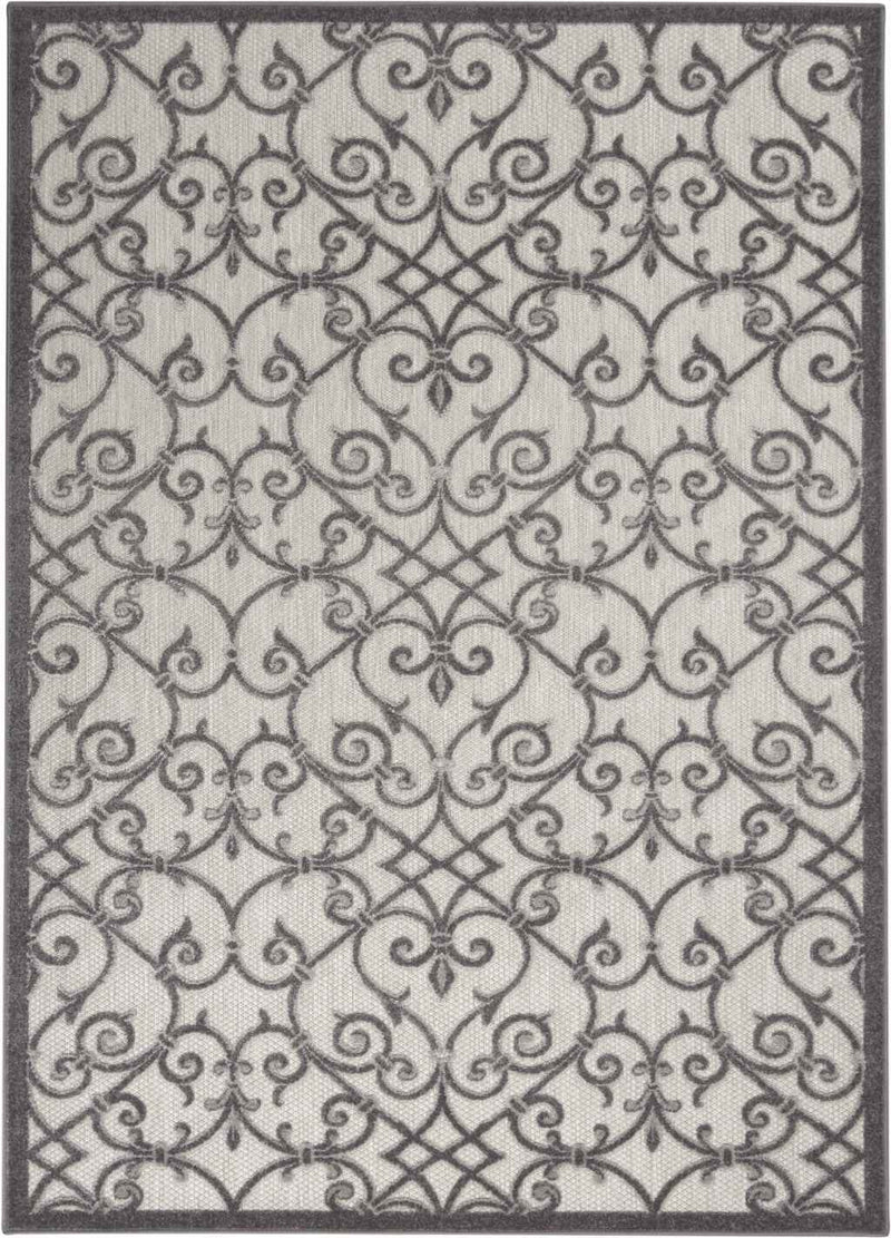 4' X 6' Gray Indoor Outdoor Area Rug