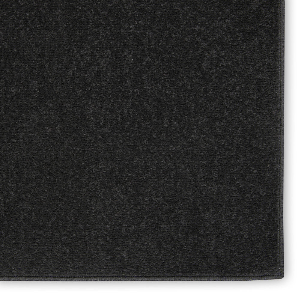 7' Black Square Indoor Outdoor Area Rug - Outdoor