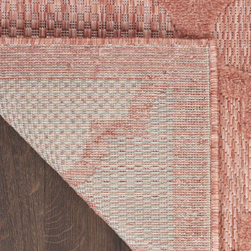 7' X 10' Orange Indoor Outdoor Area Rug