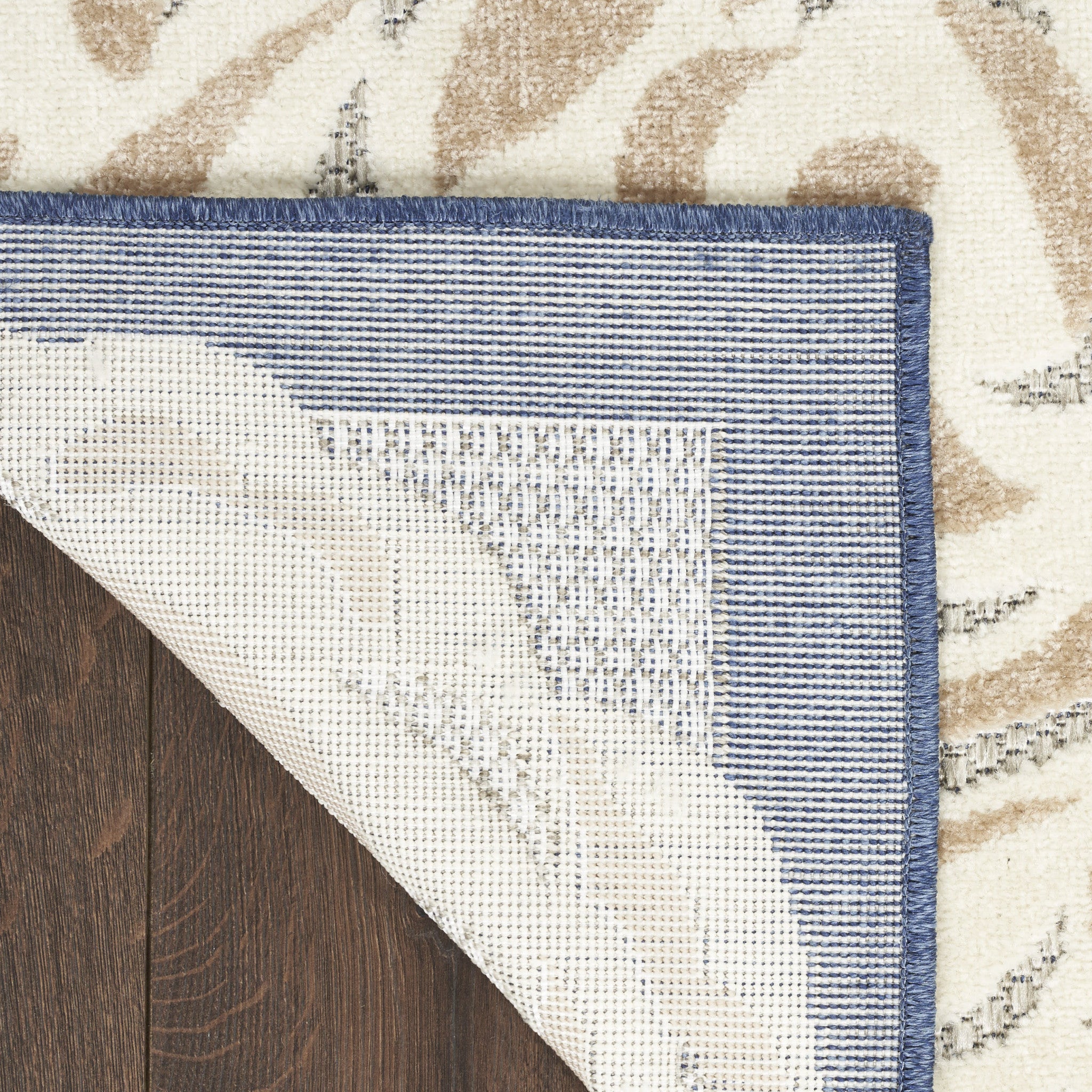 3' X 4' Blue and Gray Floral Indoor Outdoor Area Rug - Outdoor