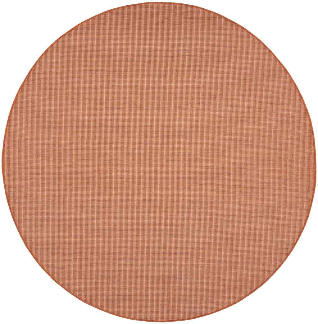 8' Terracotta Indoor Outdoor Area Rug