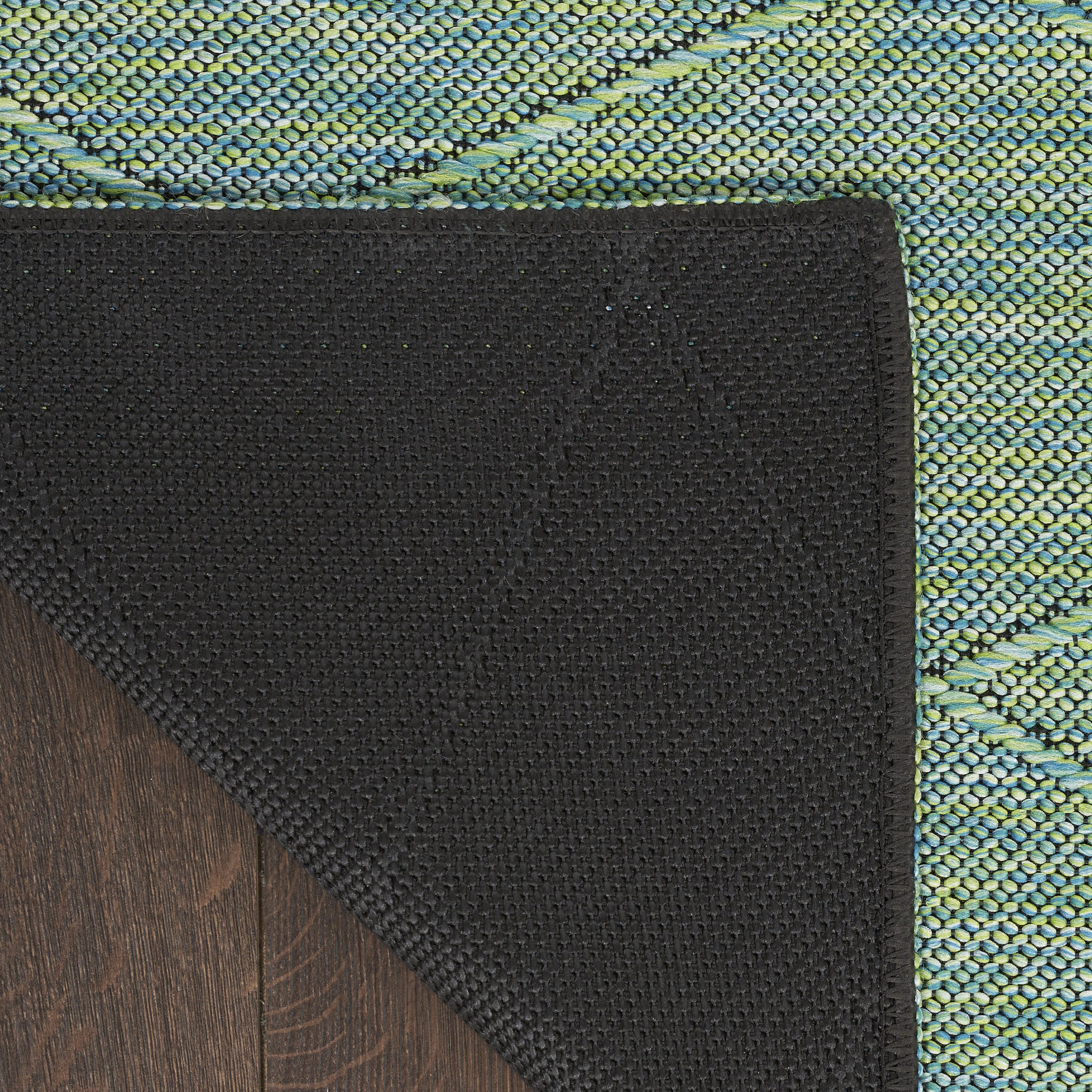 10' X 14' Blue And Green Geometric Indoor Outdoor Area Rug - Sports & Outdoor