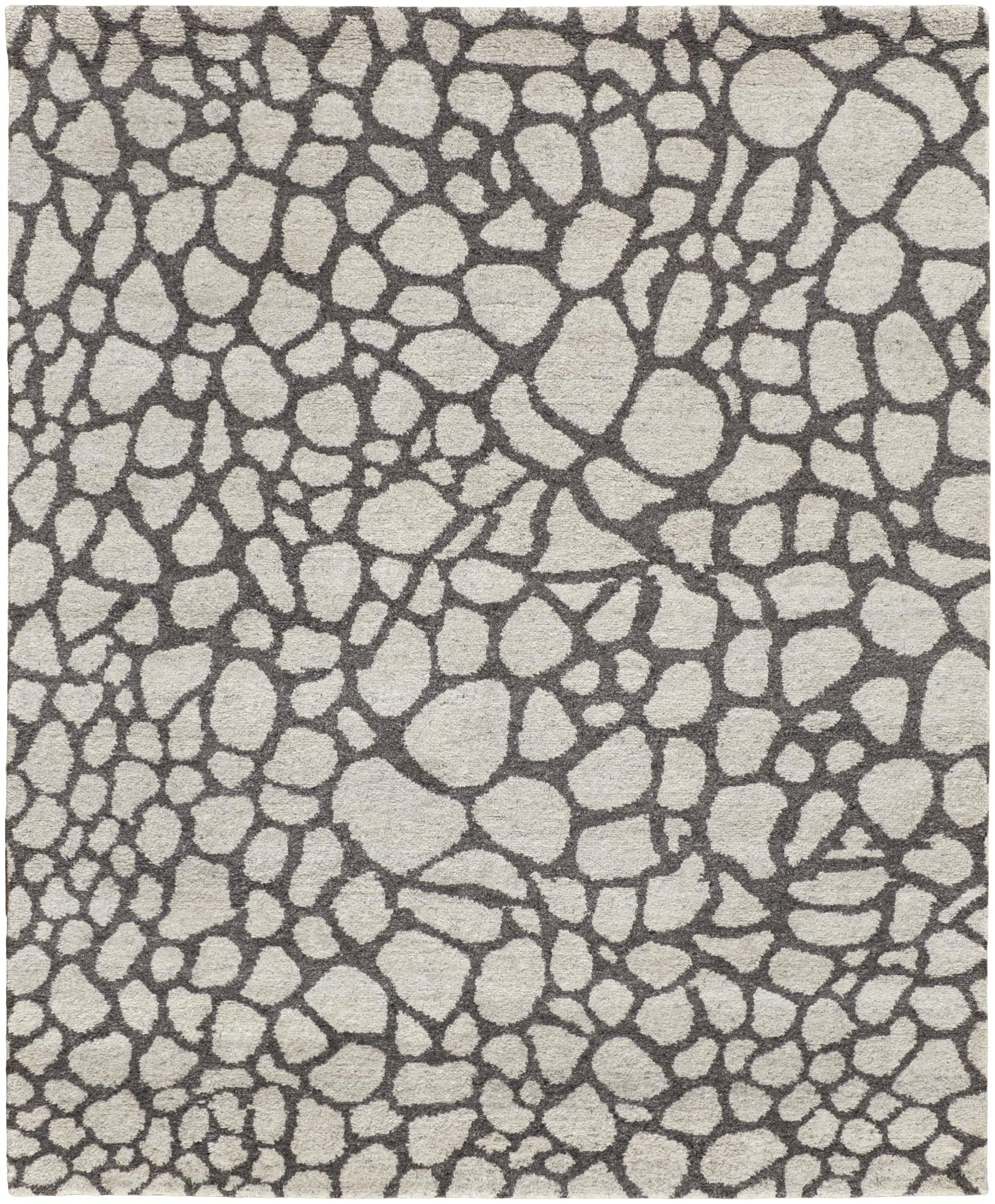 2' X 3' Ivory And Gray Wool Abstract Hand Knotted Area Rug - Home & Garden