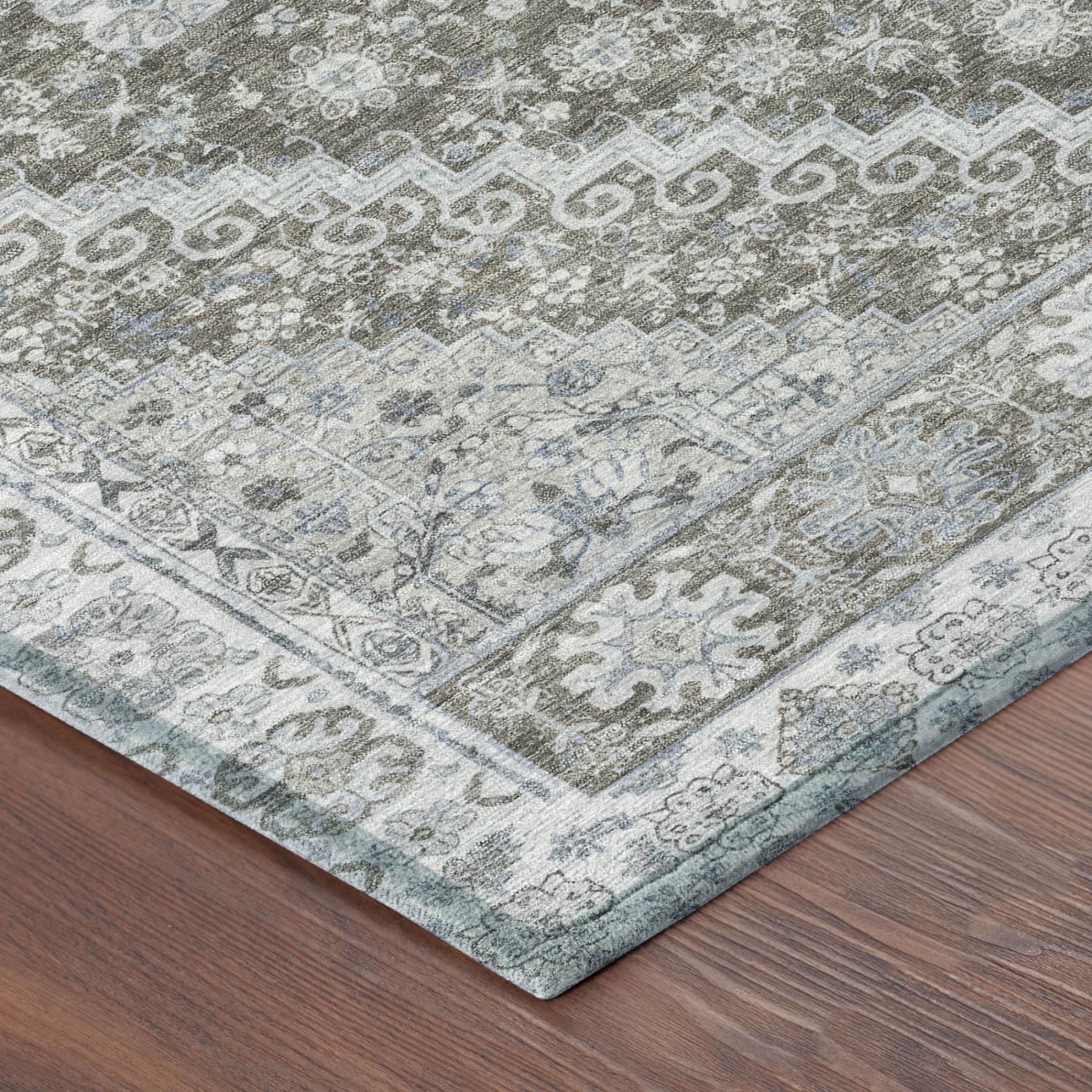 8' X 10' Chocolate And Brown Oriental Washable Indoor Outdoor Area Rug - Outdoor | blocked-missing-media,…