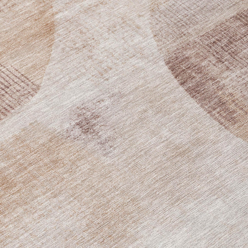 Close-up of abstract geometric weave in beige, gray, and copper