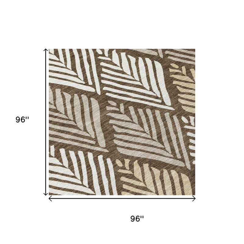 Size diagram for round rug: 96 in by 96 in