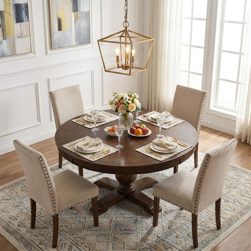 Kennedy 3-Light Antique Gold Pendant With Crystal Bobeches - Lighting