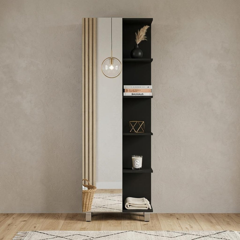 20" Black Accent Cabinet With Nine Shelves - Kitchen & Dining