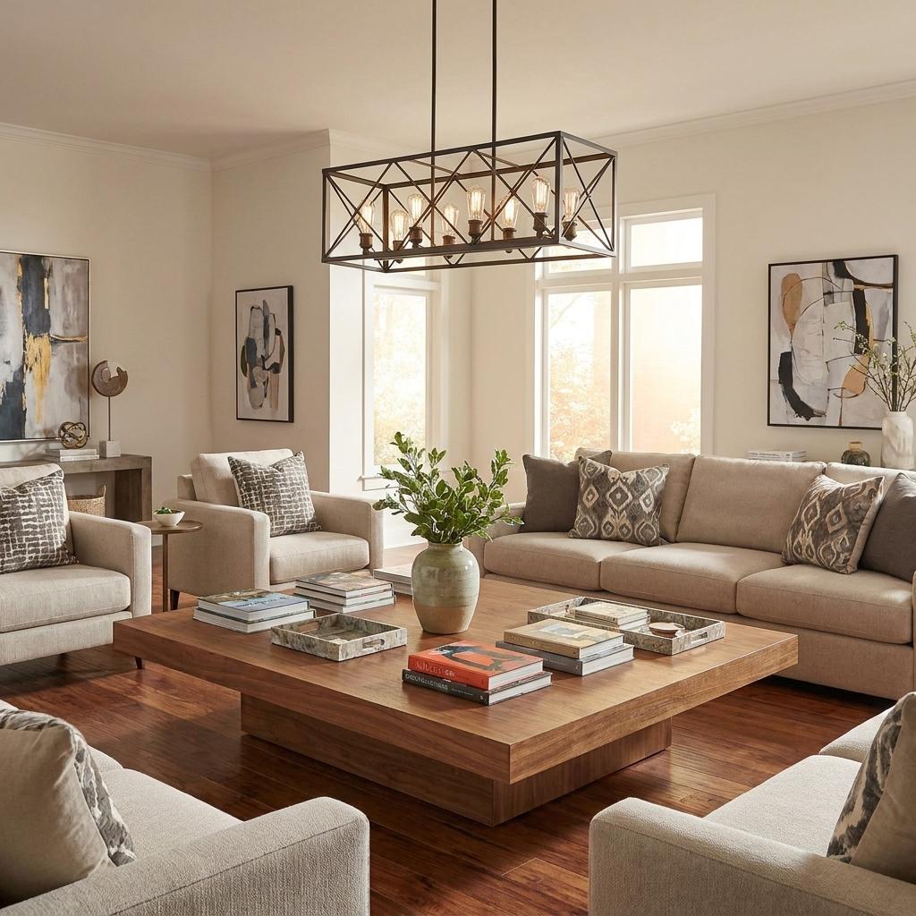 Brooklyn 8-Light Oil-Rubbed Bronze Island Pendant With Metal Framework Shade - Lighting