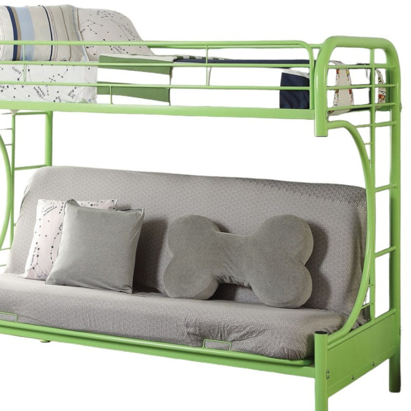 78" X 41" X 65" Twin Over Full Green Metal Tube Futon Bunk Bed - Bed & Bath
