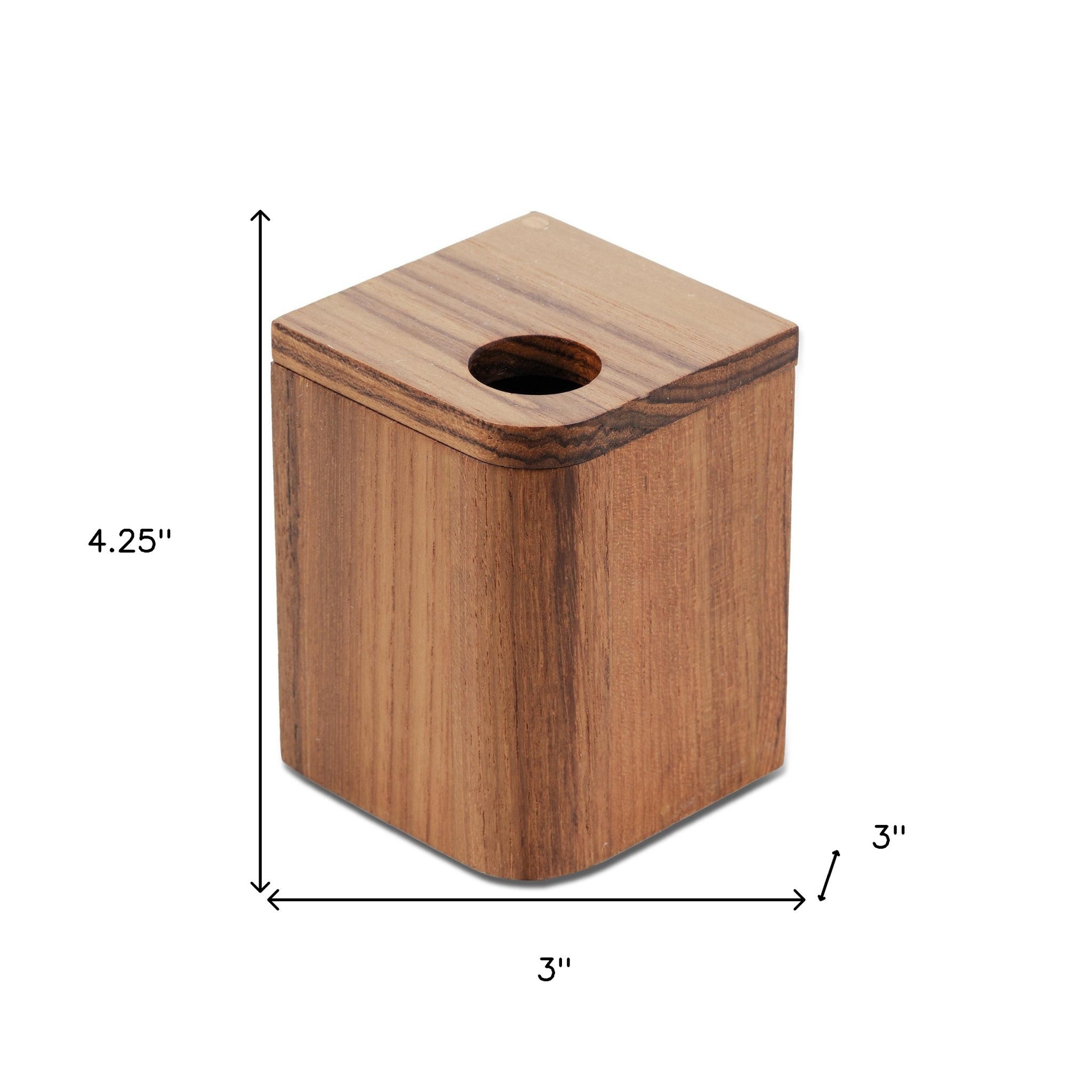4" Brown Bathroom Storage Container - Bed & Bath