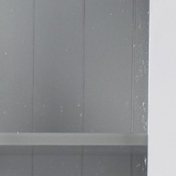 White Cornice Molding Curio with Glass Door - Kitchen & Dining