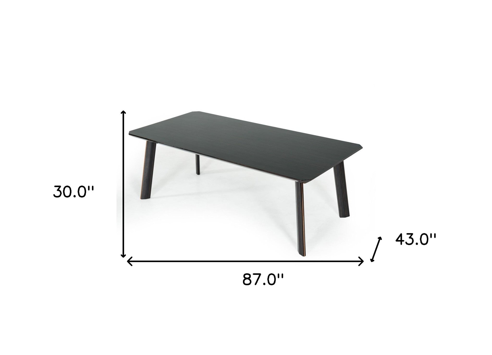 87" Ebony Dining Table - Kitchen & Dining