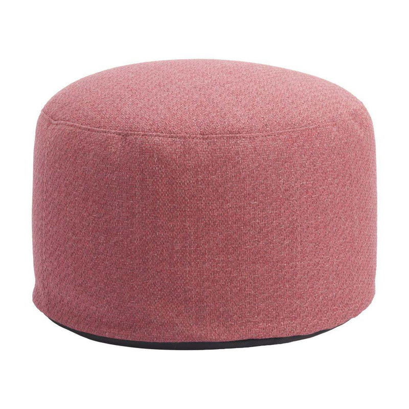 22" Red Olefin Round Ottoman - Living Room