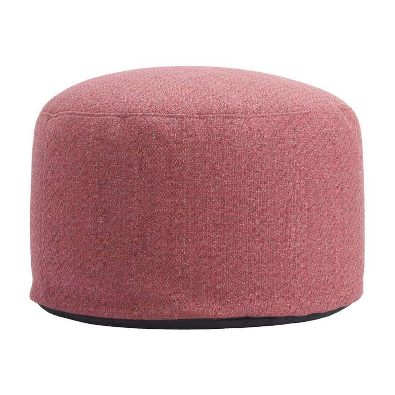 22" Red Olefin Round Ottoman - Living Room