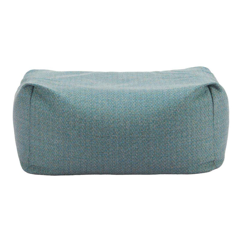 34" Green Olefin Pouf Ottoman - Living Room