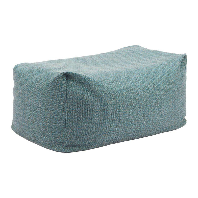 34" Green Olefin Pouf Ottoman - Living Room