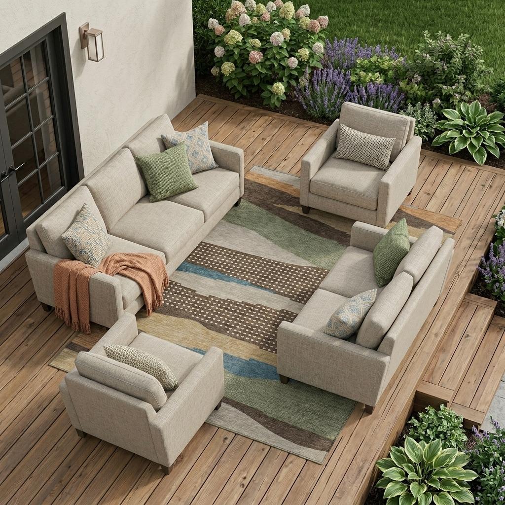 8' X 10' Coffee And Brown Abstract Washable Indoor Outdoor Area Rug - Sports & Outdoor