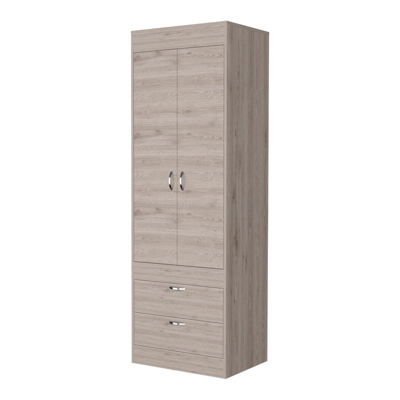 23" Light Gray Wood Accent Cabinet With Two Doors And Two Drawers - Kitchen & Dining