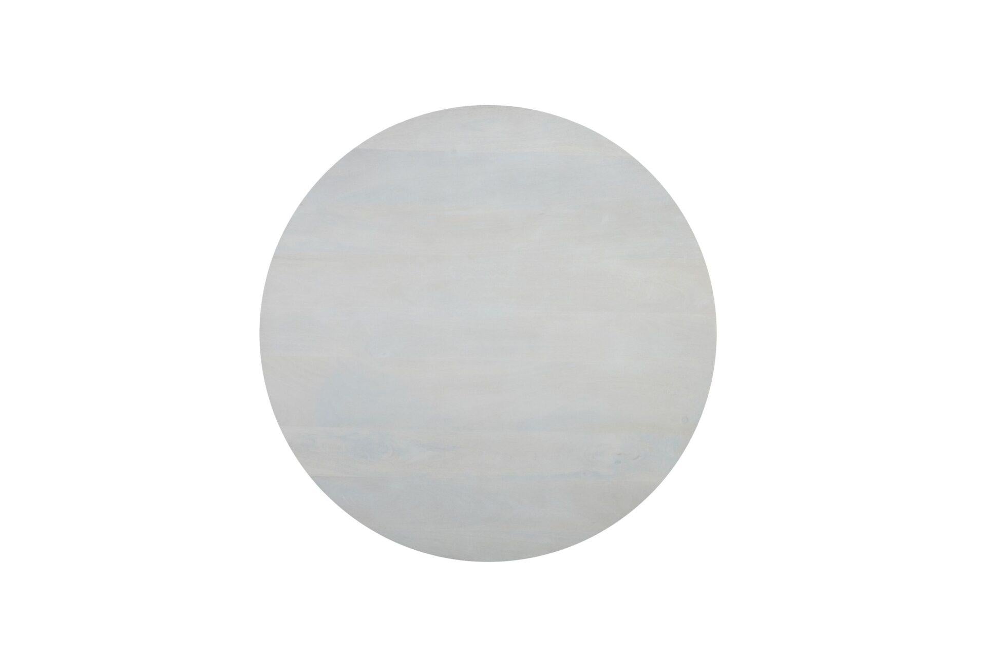 White round wood coffee table tabletop, smooth painted finish