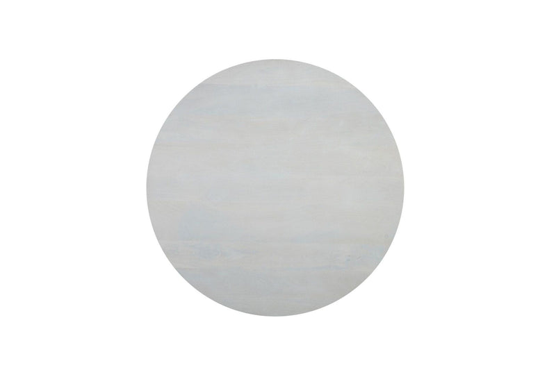White round wood coffee table tabletop, smooth painted finish