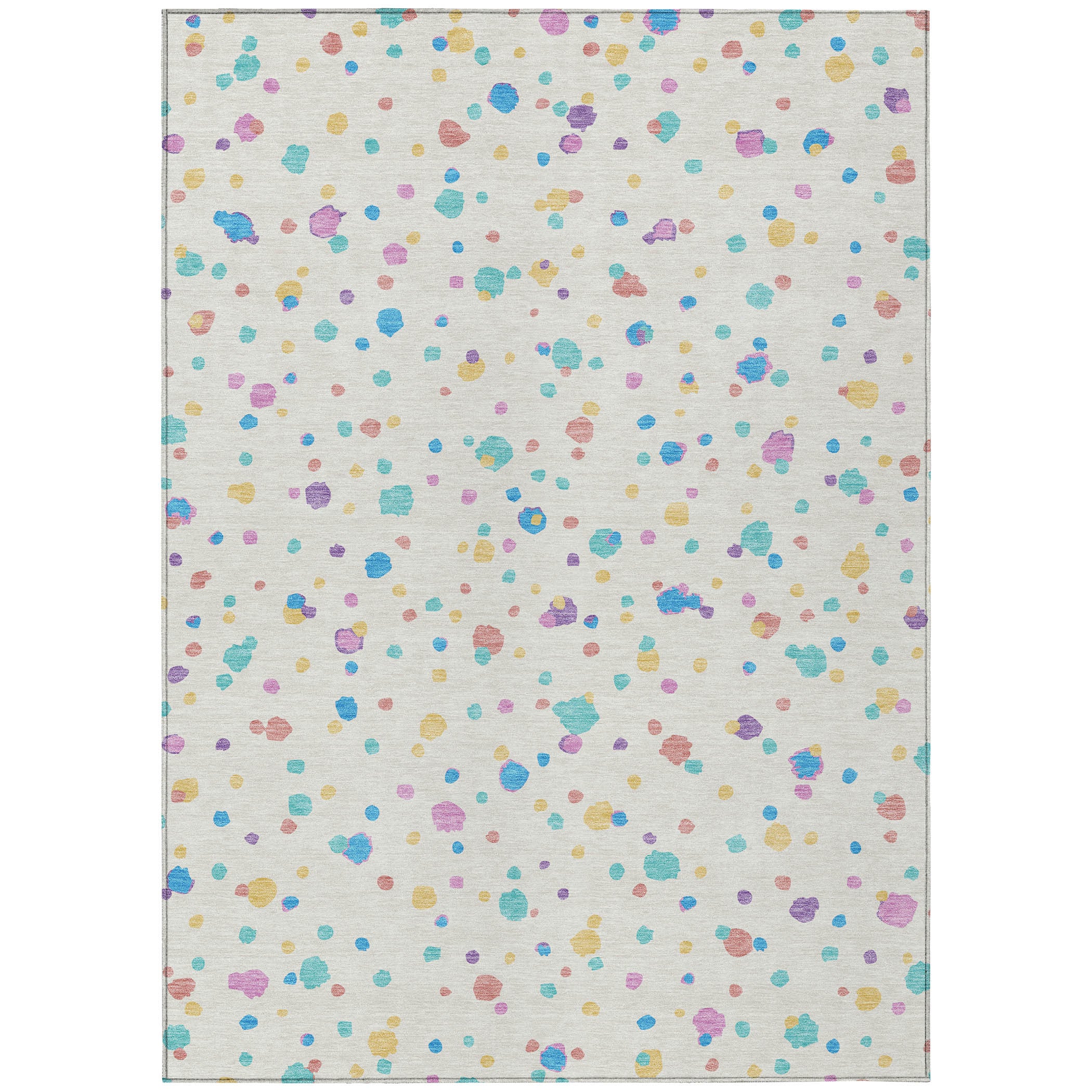 10' X 14' Ivory And Teal Blue Geometric Washable Indoor Outdoor Area Rug - Sports & Outdoor