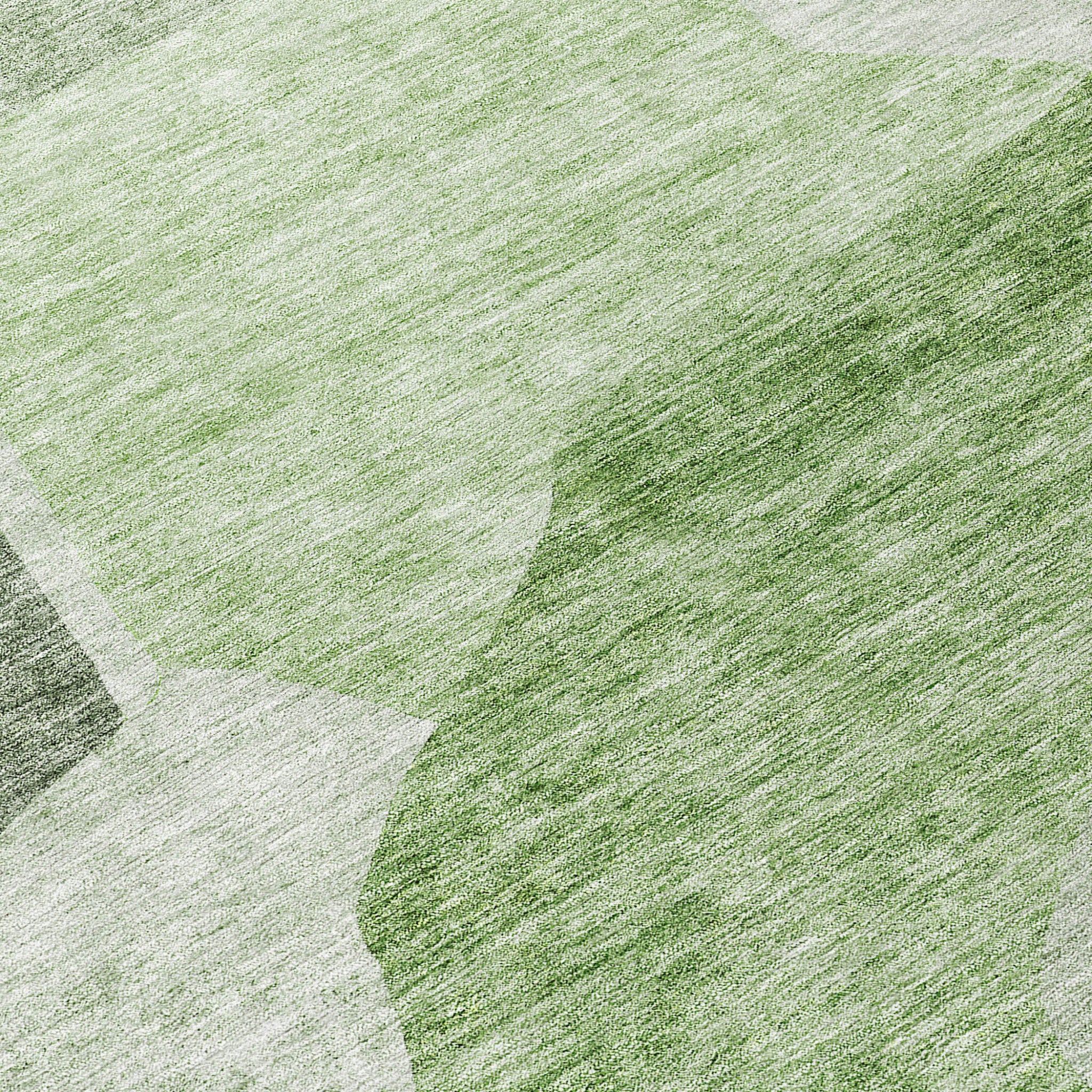 9' X 12' Olive Green And Fern Green Abstract Washable Indoor Outdoor Area Rug - Outdoor