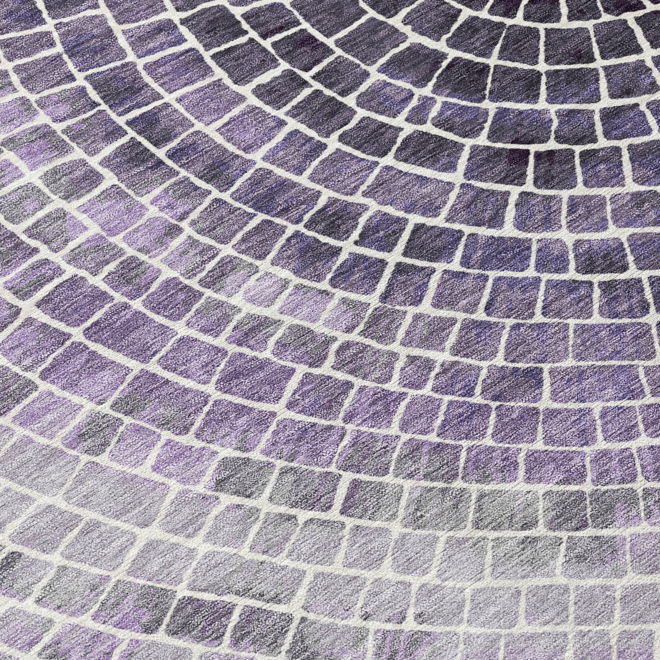 5' X 8' Lavender And Gray Geometric Washable Indoor Outdoor Area Rug - Sports & Outdoor