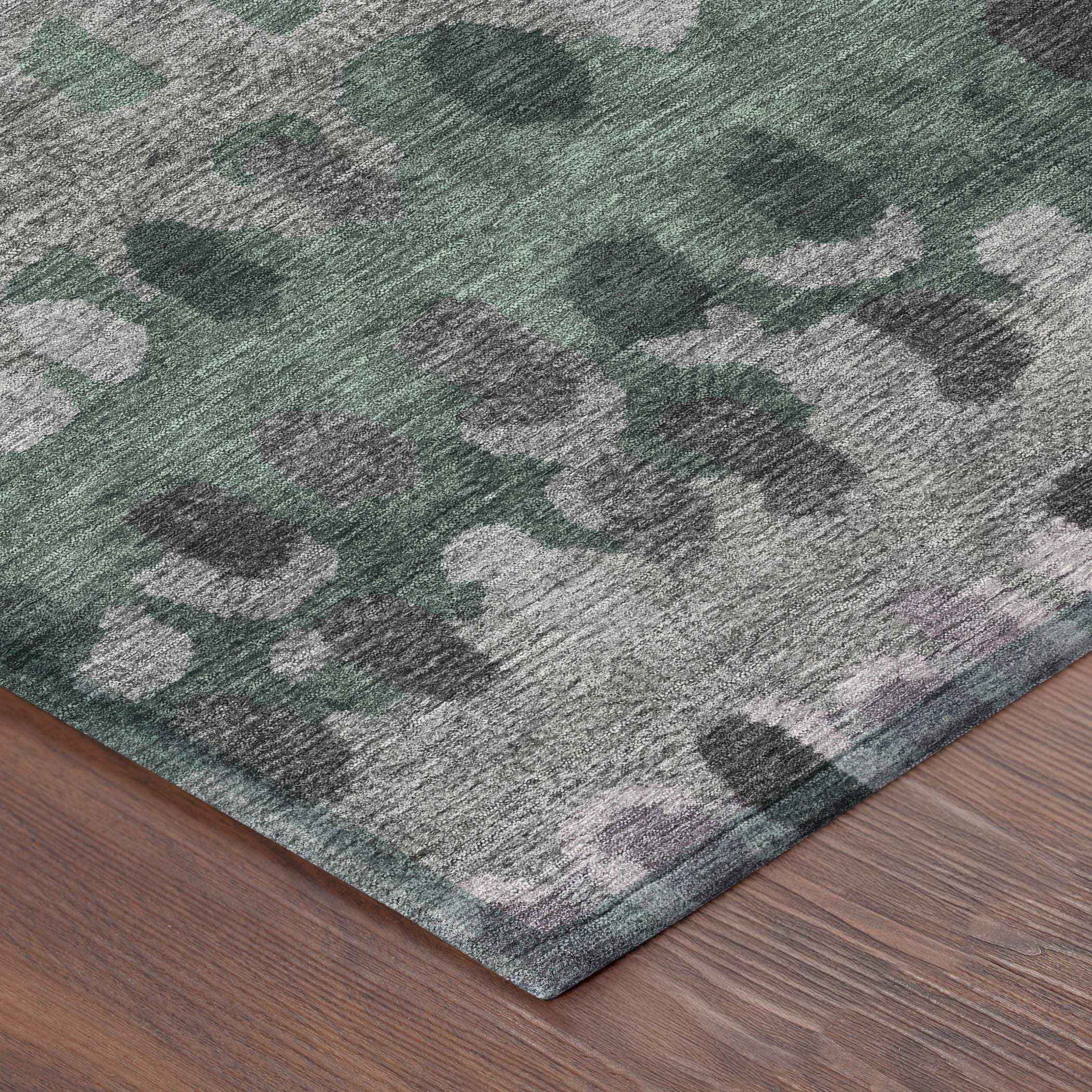 8' X 10' Plum And Gray Geometric Washable Indoor Outdoor Area Rug - Outdoor