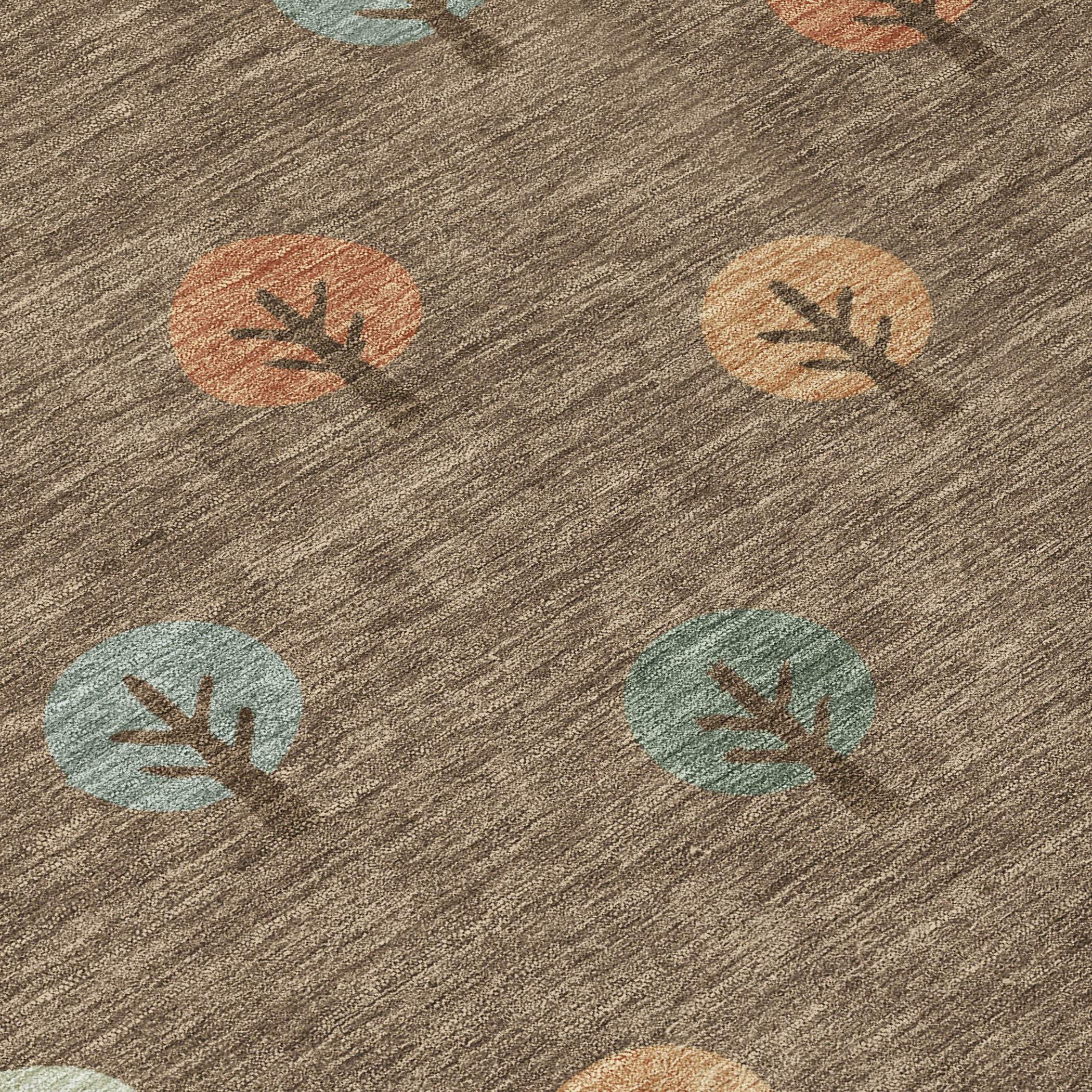 3' X 5' Brown And Copper Geometric Washable Indoor Outdoor Area Rug - Outdoor | blocked-missing-media,…